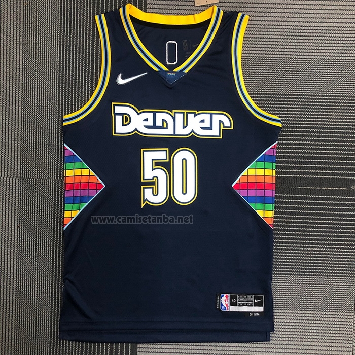 Camiseta Denver Nuggets Aaron Gordon #50 Ciudad 2021-22 Azul